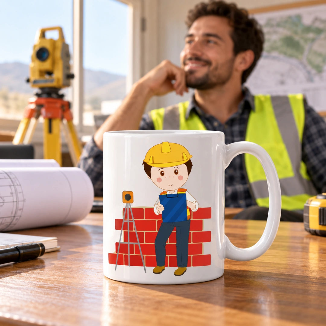 Caneca de Cerâmica Topógrafo — lifestyle | Cucawik