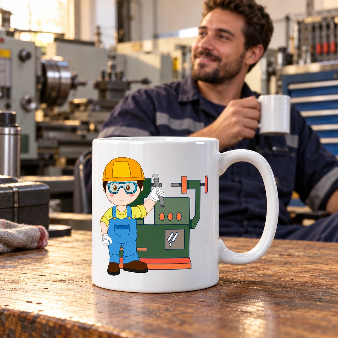Caneca de Cerâmica Torneiro Mecânico — lifestyle | Cucawik