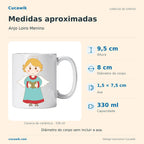 Caneca de Cerâmica Anjo Loiro Menino — Medidas aproximadas | Cucawik
