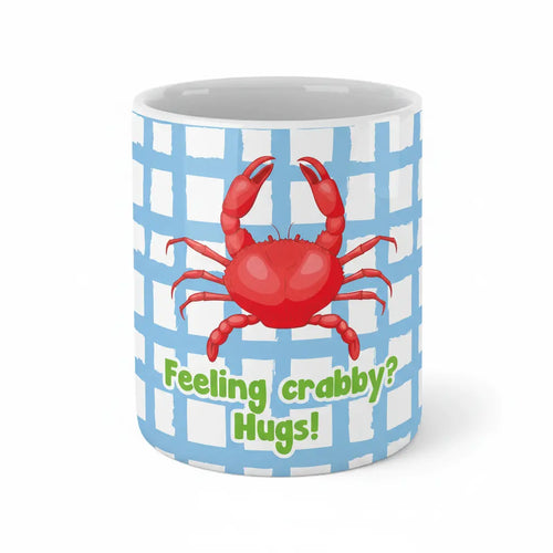 Copo com Frase "Feeling Crabby? Hugs!" Cucawik - Cucawik