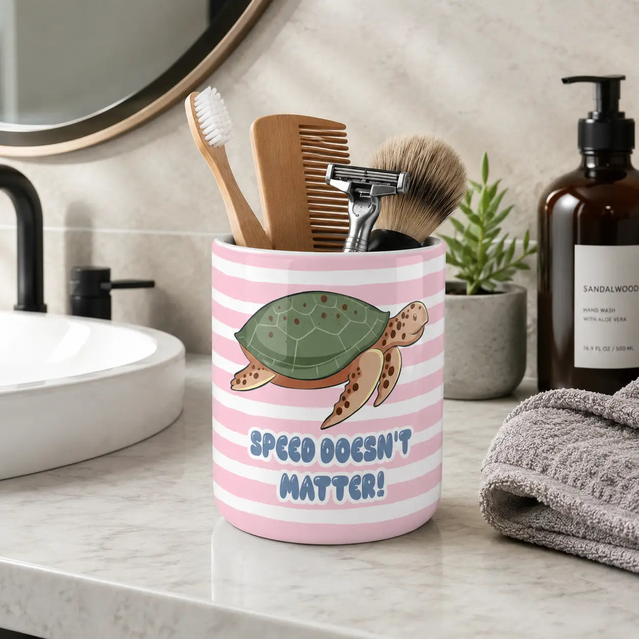 Copo de Cerâmica com Frase "Speed Doesn't Matter!" | Cucawik