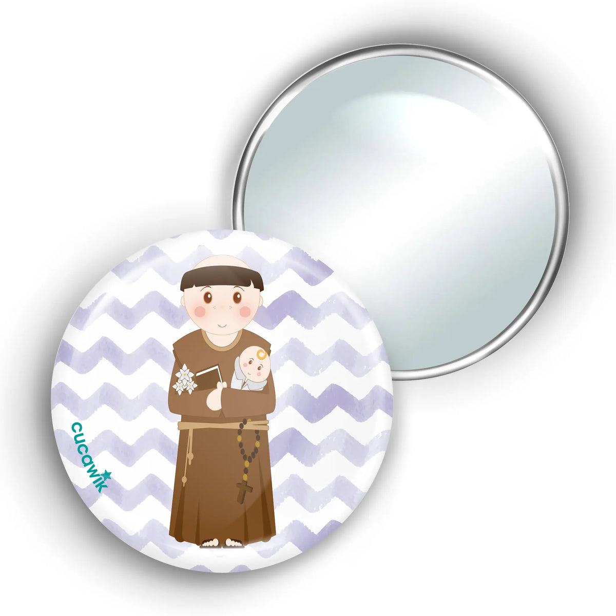 Espelho de bolso Redondo Miro Santo António