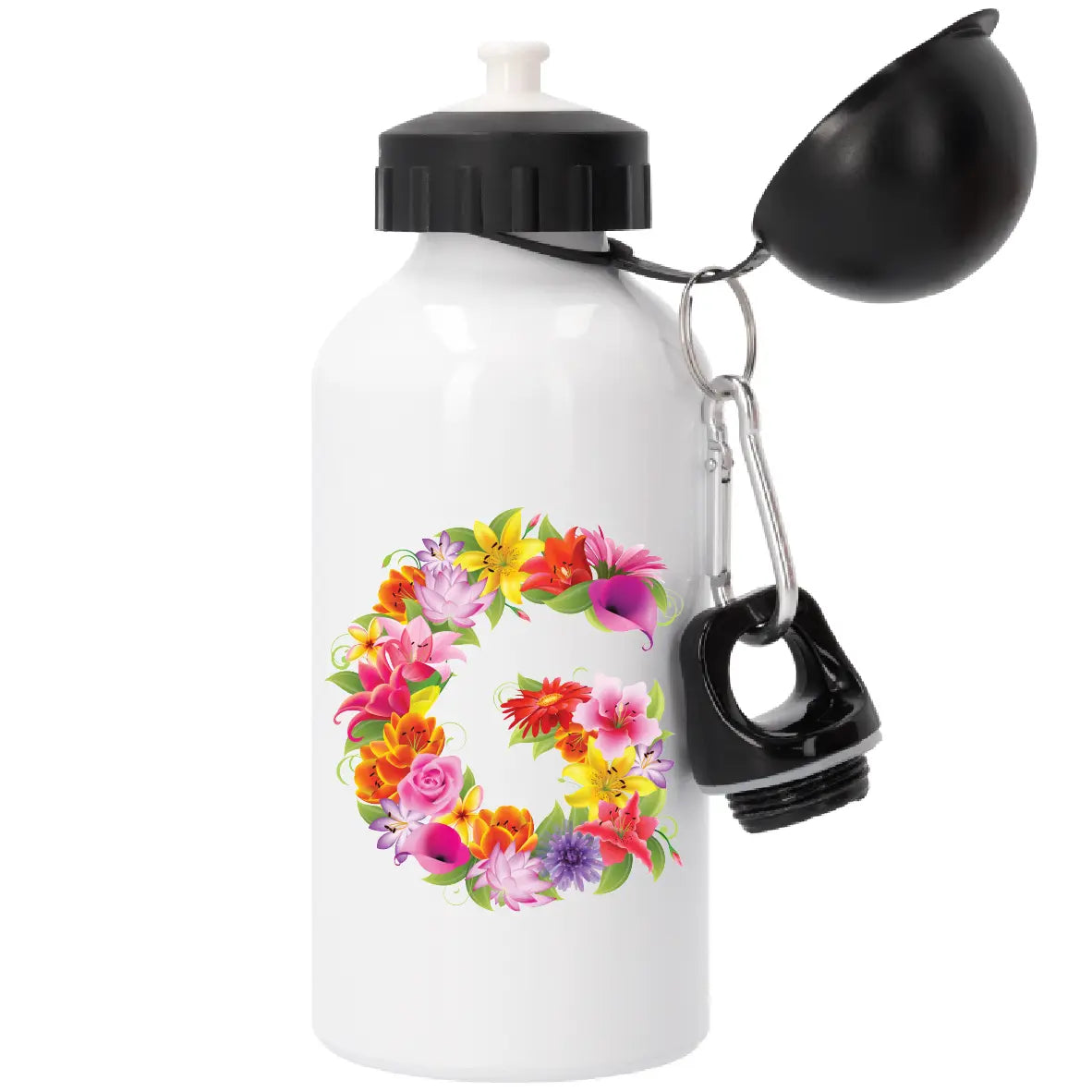 Garrafa com Letra de Flores G Cucawik - Cucawik