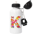 Garrafa com Letra de Flores K Cucawik - Cucawik