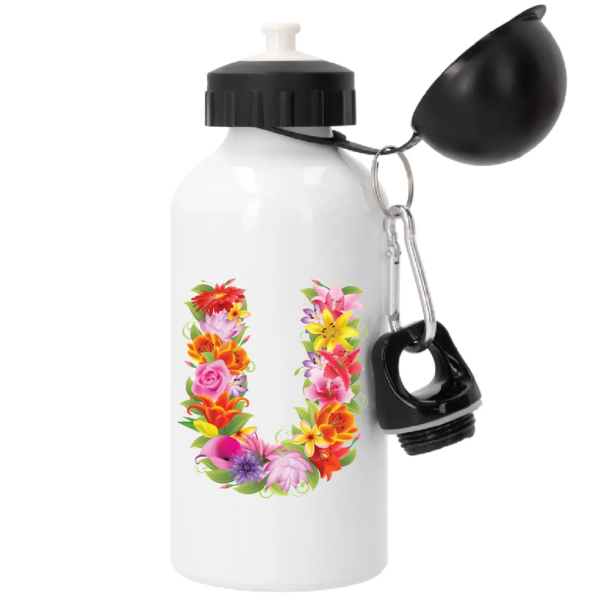 Garrafa com Letra de Flores U Cucawik - Cucawik