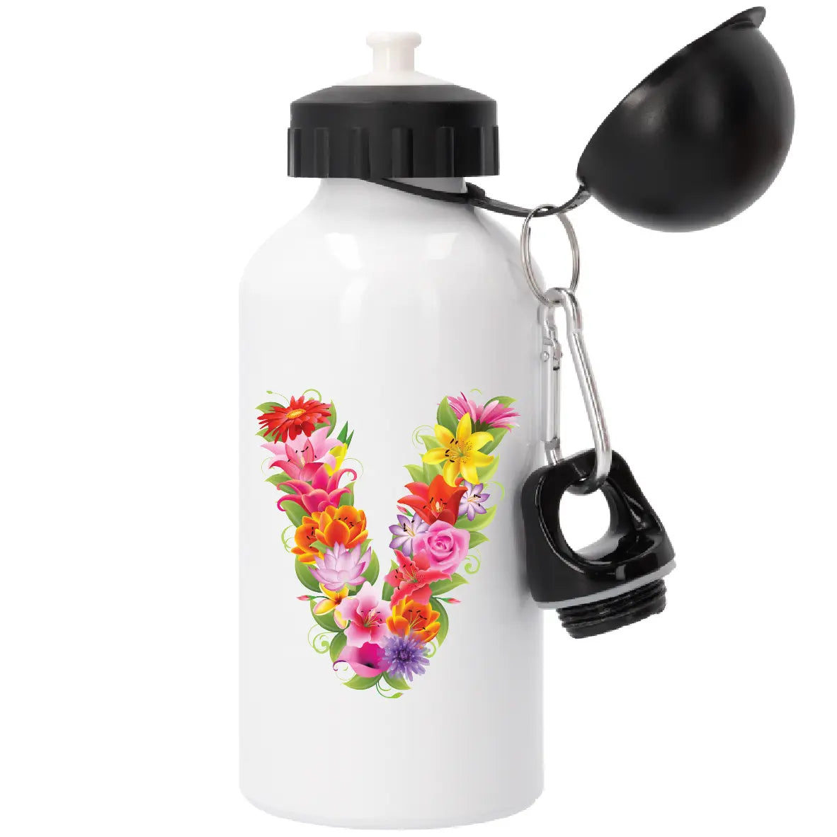 Garrafa com Letra de Flores V Cucawik - Cucawik
