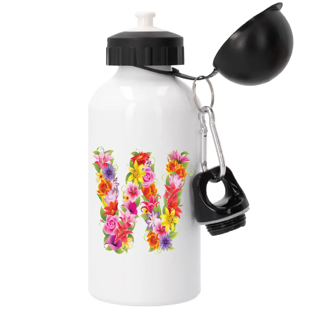 Garrafa com Letra de Flores W Cucawik - Cucawik