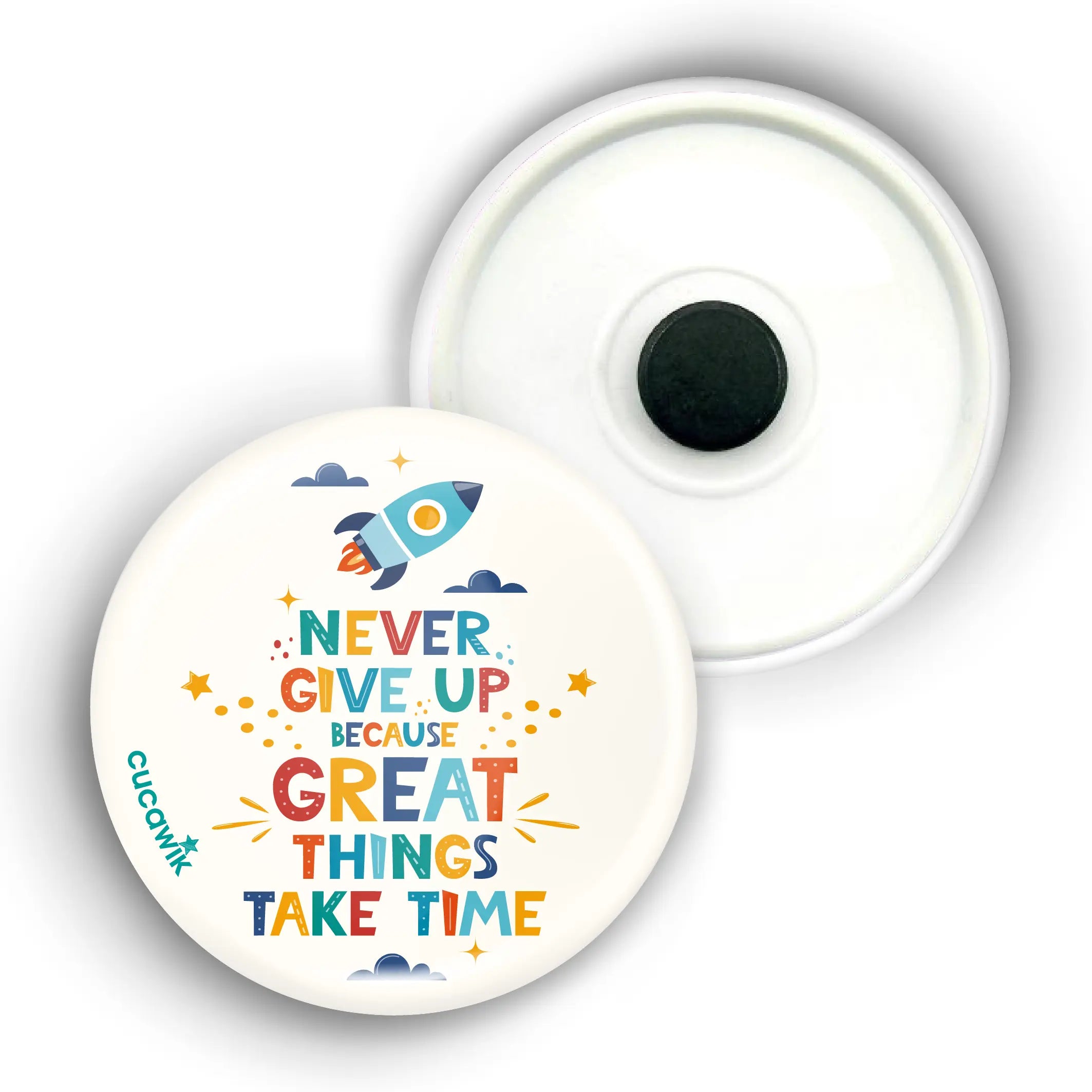 Íman com Frase «NEVER GIVE UP.. TAKE TIME» Cucawik