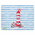 Individual de Mesa Retangular Farol Vermelho Fundo Riscas Azuis | Cucawik