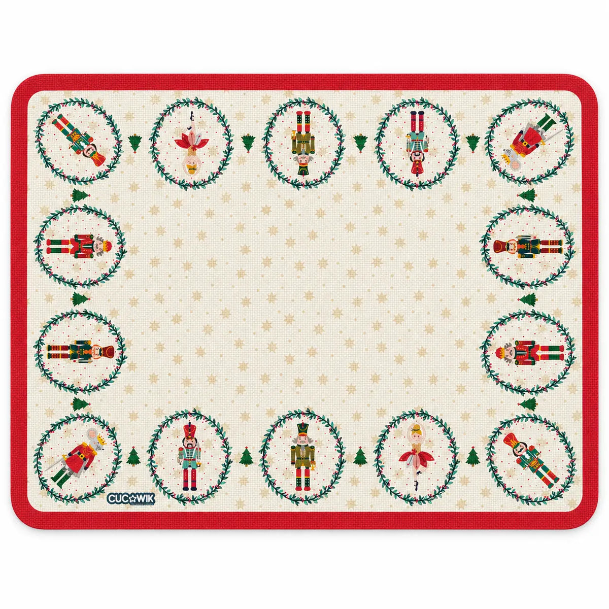 Individual de Mesa Retangular Quebra Nozes Estrelas | Cucawik