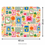 Individual de Mesa Retangular Patchwork Verão Dolce Vita — medidas