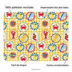 Individual de Mesa Retangular Pratos Mediterrânicos Xadrez Amarelo — caracteristicas