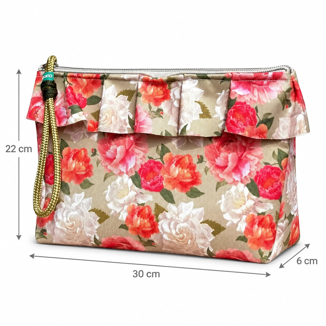 Medidas da bolsa Maggy Rosas: largura 30 cm, altura 22 cm e base 6 cm, Cucawik