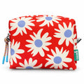 Necessaire Grande Impermeável Eden Margaridas Fundo Laranja