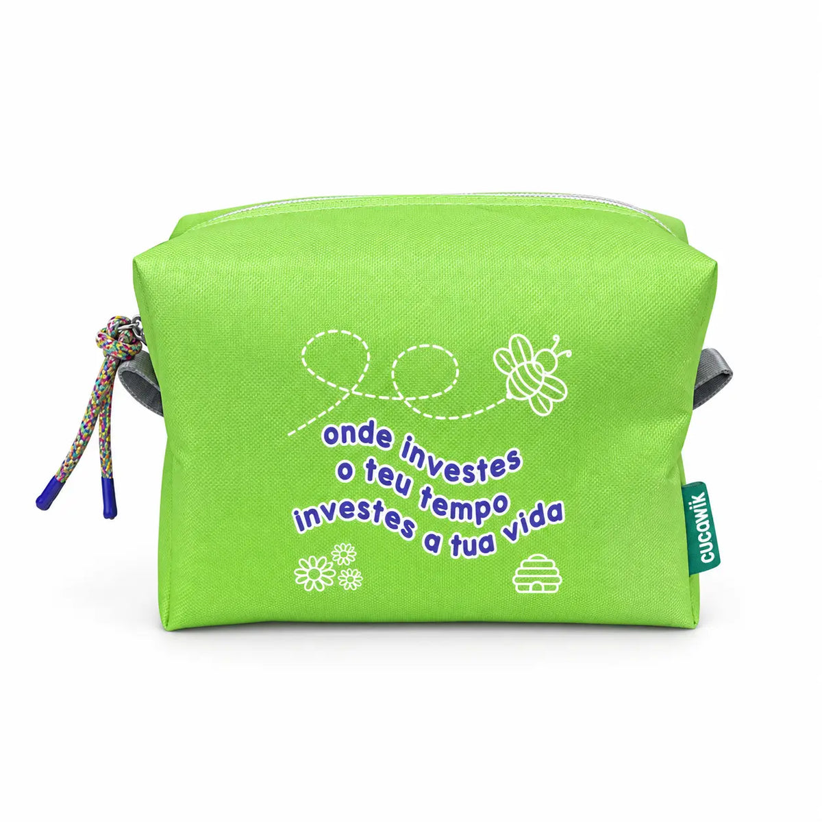 Necessaire Grande Impermeável Eden "Onde Investes O Teu Tempo Investes A Tua Vida"