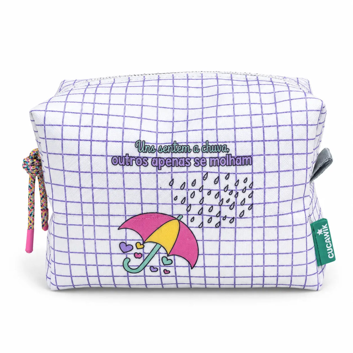 Necessaire Grande Impermeável Eden "Uns Sentem a Chuva, Outros Apenas se Molham"