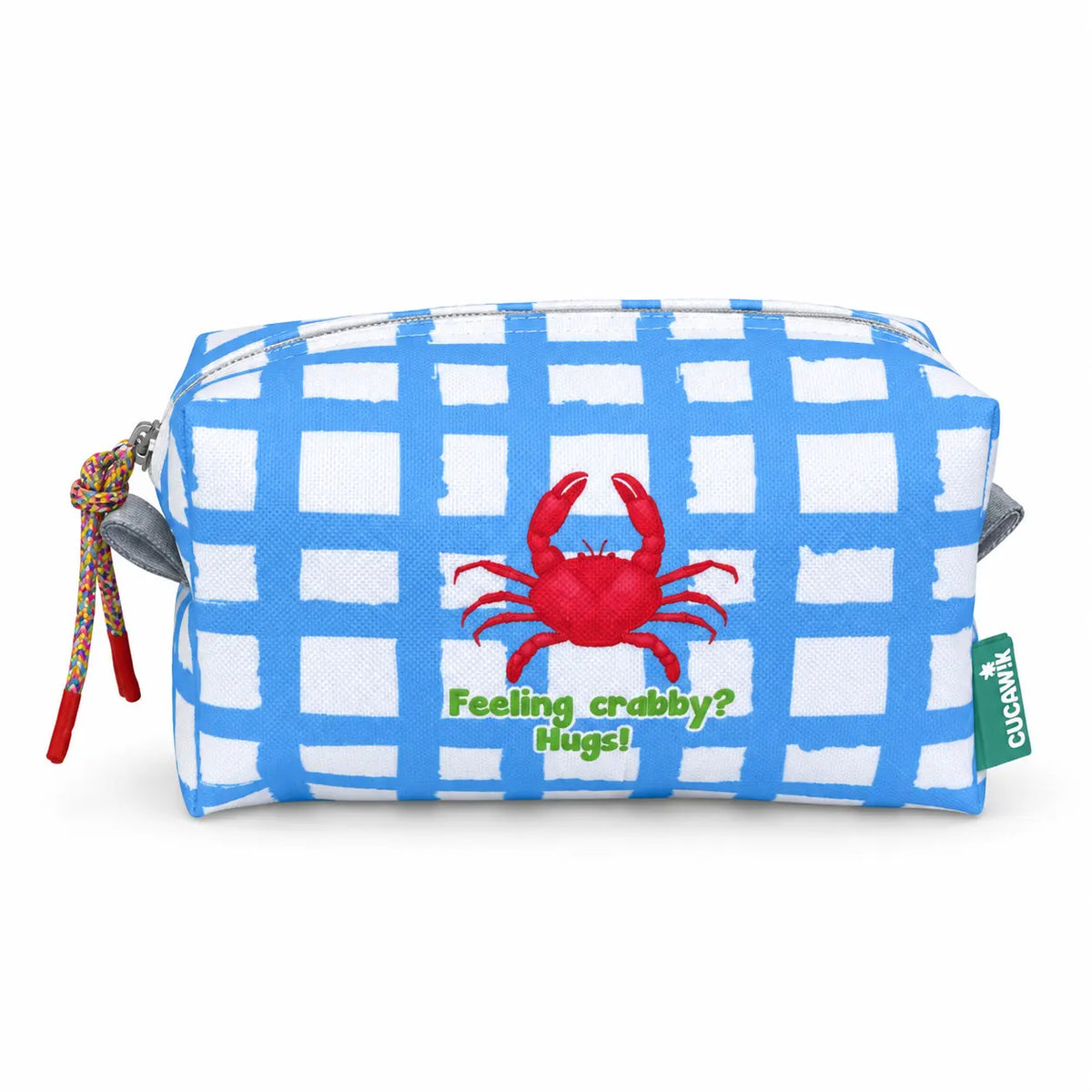 Necessaire Médio Impermeável Eden "Feeling Crabby? Hugs!"