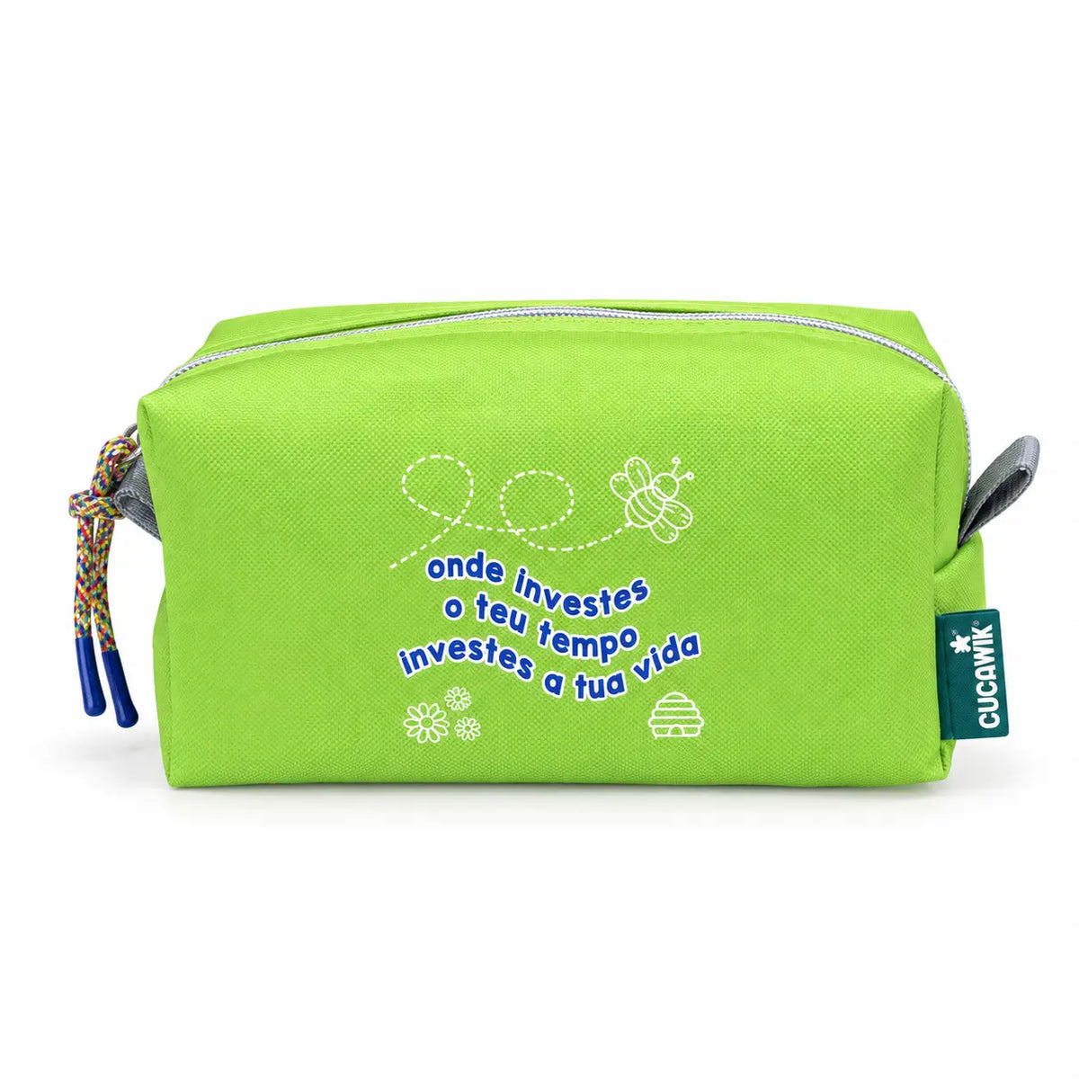 Necessaire Médio Impermeável Eden "Onde Investes O Teu Tempo Investes A Tua Vida"