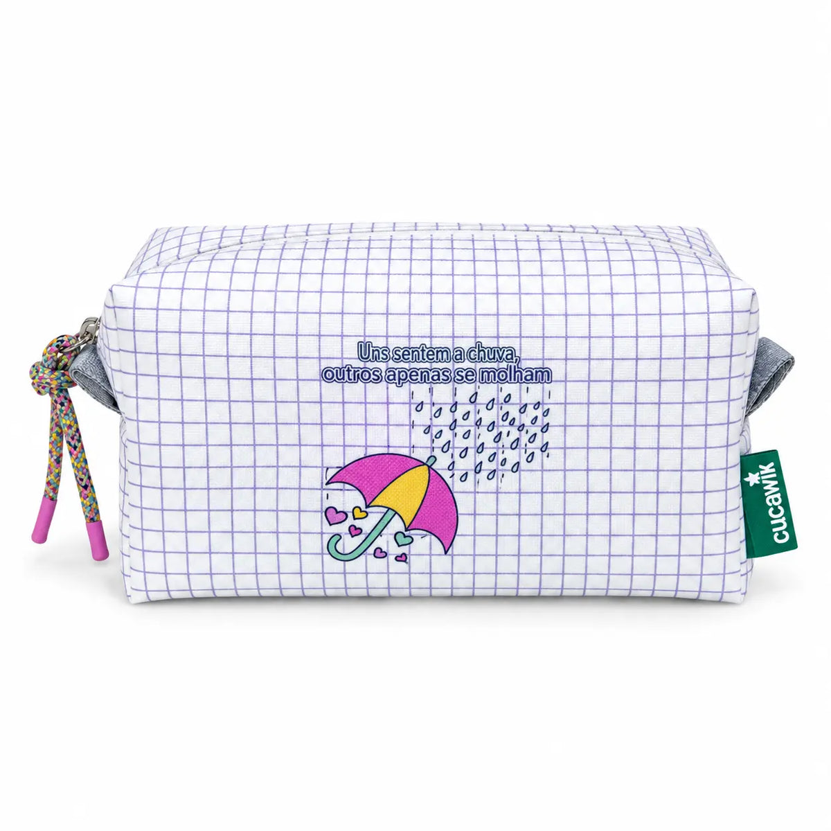 Necessaire Médio Impermeável Eden "Uns Sentem a Chuva, Outros Apenas se Molham"