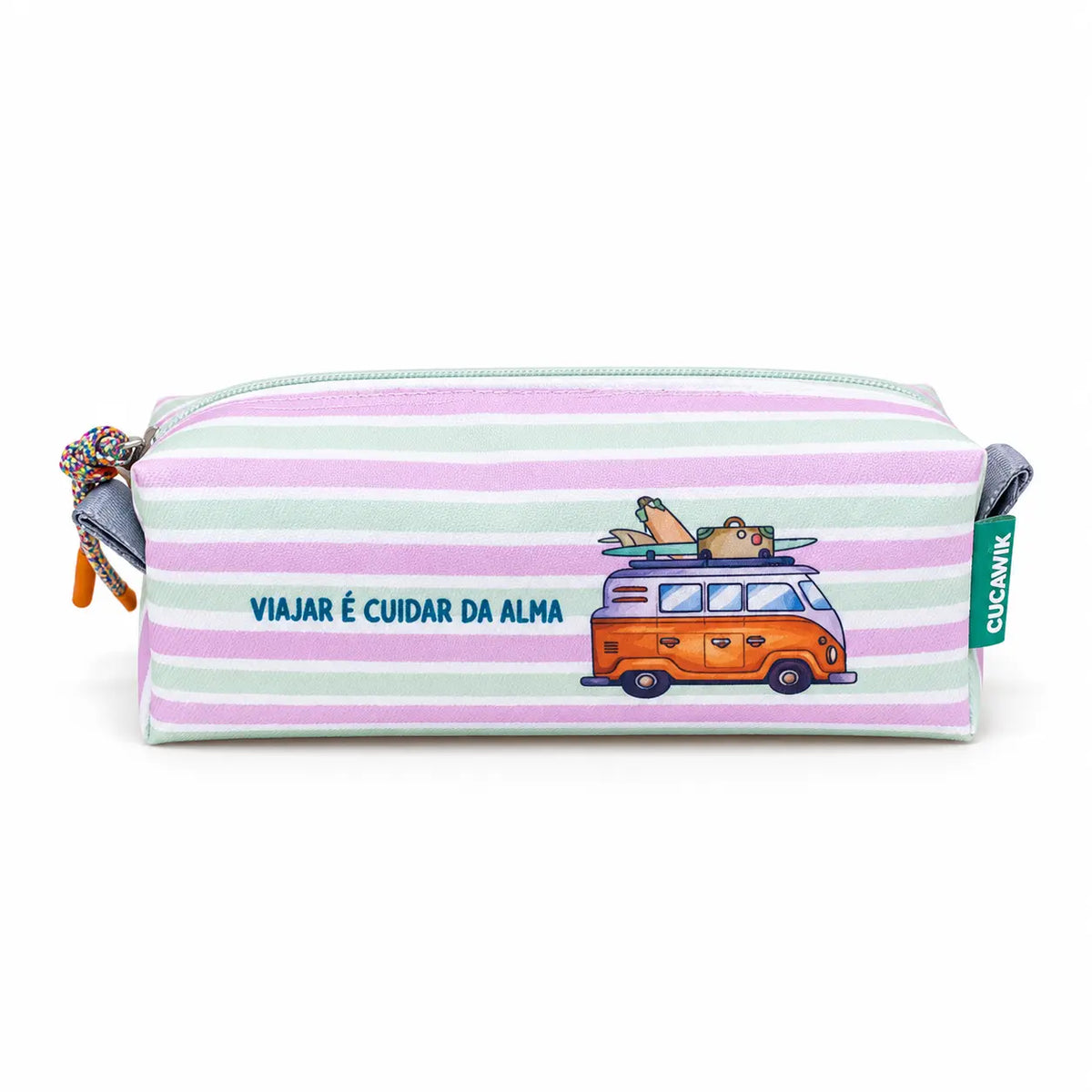 Necessaire Pequeno Impermeável Eden "Viajar é Cuidar da Alma"