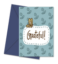 Postal de Agradecimento "Grateful!" Laranja | Cucawik