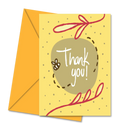 Postal de Agradecimento "Thank You!" Amarelo | Cucawik