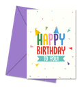 Postal de Aniversário Colorido "Happy Birthday to You" | Cucawik