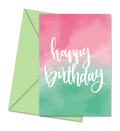 Postal de Aniversário Colorido "Happy Birthday" | Cucawik