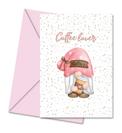 Postal de Gnomo Coffee Lover | Cucawik