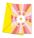 Postal com Mensagem Inspiradora "Be happy - Be Groovy" | Cucawik