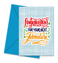Postal com Mensagem Inspiradora "Congratulations For Your Next Adventure | Cucawik
