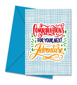 Postal com Frase "Congratulations For Your Next Adventure" | Cucawik