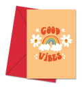 Postal com Mensagem Inspiradora "Good Vibes" | Cucawik