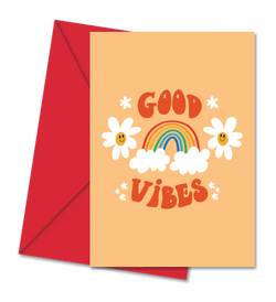 Postal com Mensagem Inspiradora "Good Vibes" | Cucawik