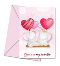 Postal de Namorados com Perguiças na Chávena "You are My Sweetie" | Cucawik