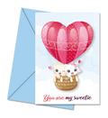 Postal de Namorados com Pandas no Carro "You are My Sweetie" | Cucawik