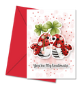 Postal de Gnomos com Trevos "You're My Soulmate" | Cucawik