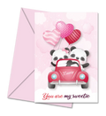 Postal de Namorados com Urso e Balão de Coração Grande "You´re My Favorite Person" | Cucawik