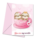 Postal de Namorados com Urso e Balões de Corações "You´re My Favorite Person" | Cucawik