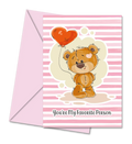 Postal de Namorados com Coelhos no Escadote "You are My Sweetie" | Cucawik
