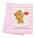 Postal de Namorados com Urso e Caixa de Bombons "You´re My Favorite Person" | Cucawik