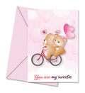 Postal de Namorados com Coelhos a Comunicar "You are My Love" | Cucawik