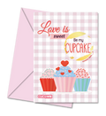 Postal Raspadinha de Namorados “Love is Sweet - Be My Cupcake” | Cucawik
