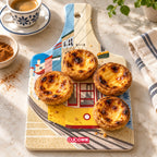 Tábua de Corte de Cerâmica Eléctrico Bica Lisboa em utilização – a servir pastéis de nata