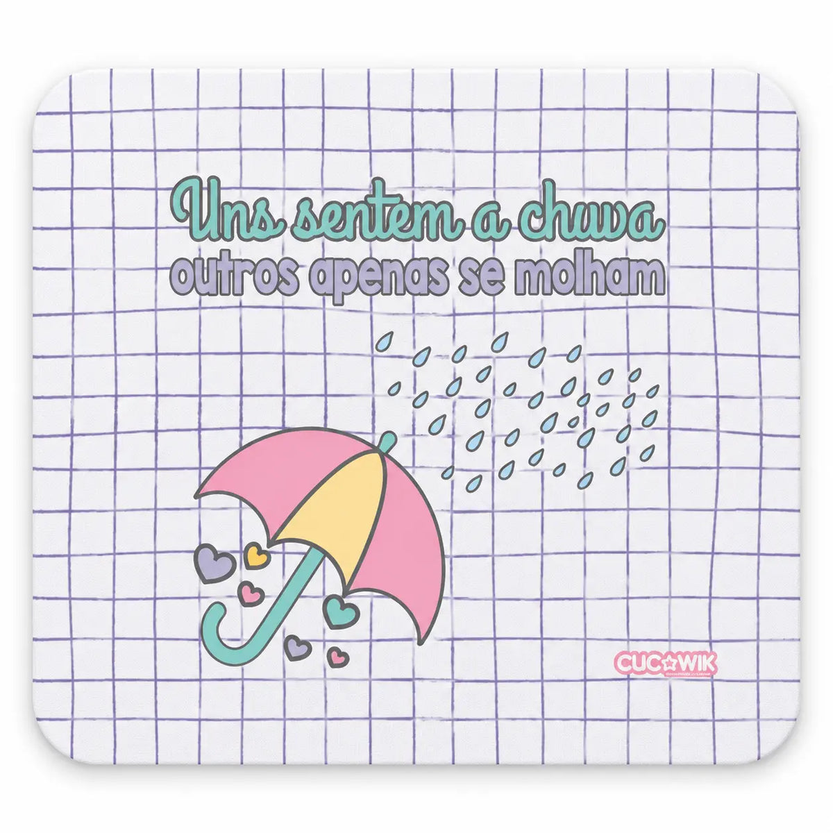 Tapete de Rato Remy com Frase "Uns Sentem a Chuva, Outros Apenas se Molham"