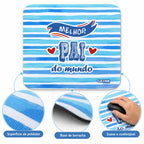 Características do tapete de rato com frase Melhor Pai do Mundo – tecido de poliéster