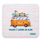Tapete de Rato Remy com Frase "Viajar é Cuidar da Alma"