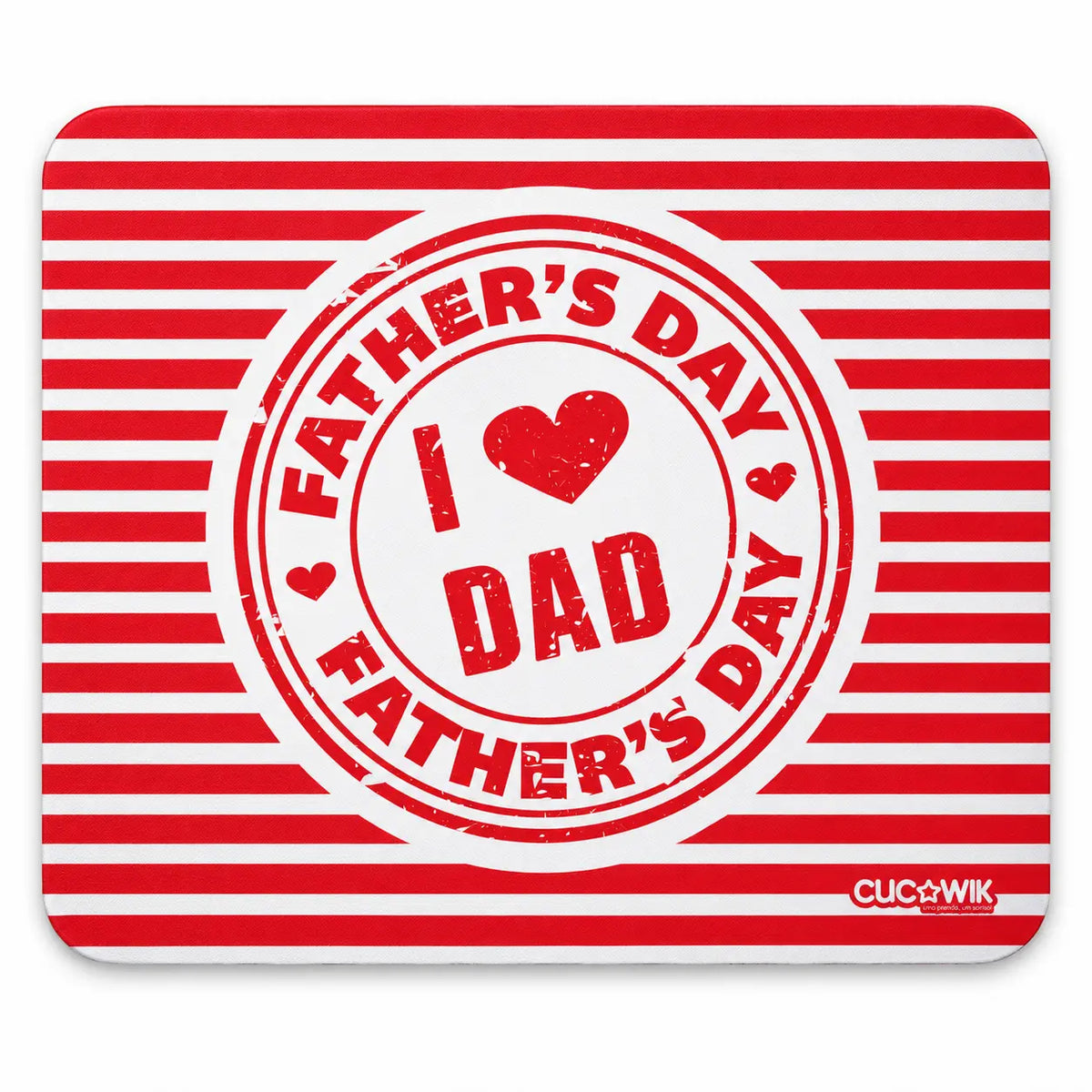 Tapete de Rato Remy com Frase "I Love Dad - Father's Day"