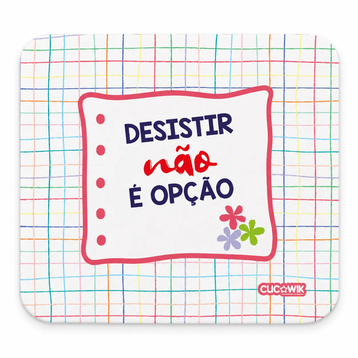 Tapete de Rato Remy com Frase "Desistir Não é Opção"