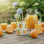 Glass with Algarvian Oranges Pattern Cucawik